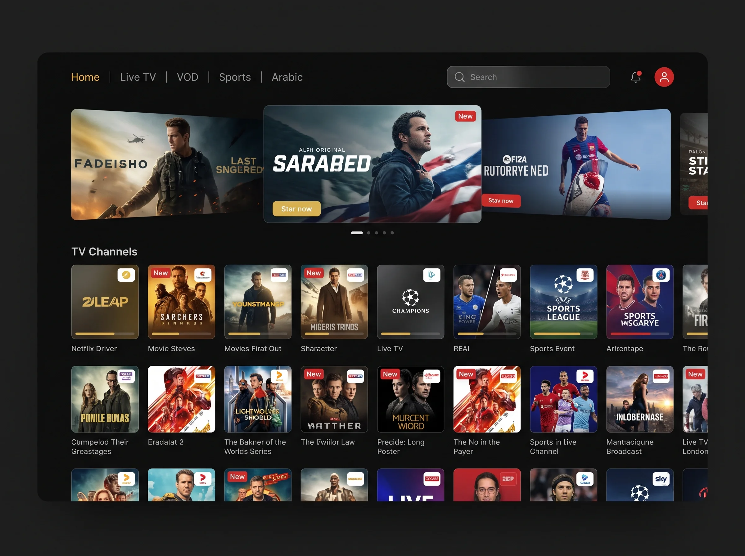 Lion OTT Dark Interface